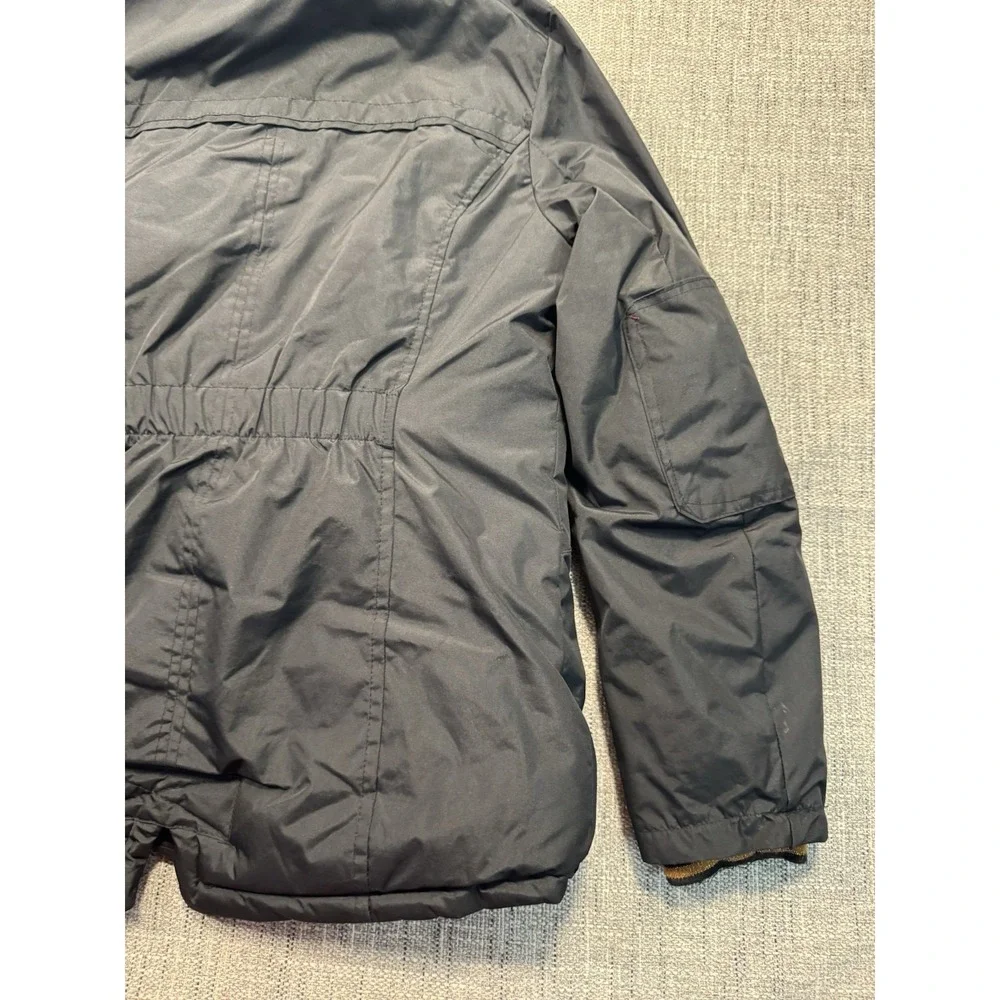 London Fog Down Parka Jacket Womens 10/12 Kids Puffer Hooded Faux‎ Fur
